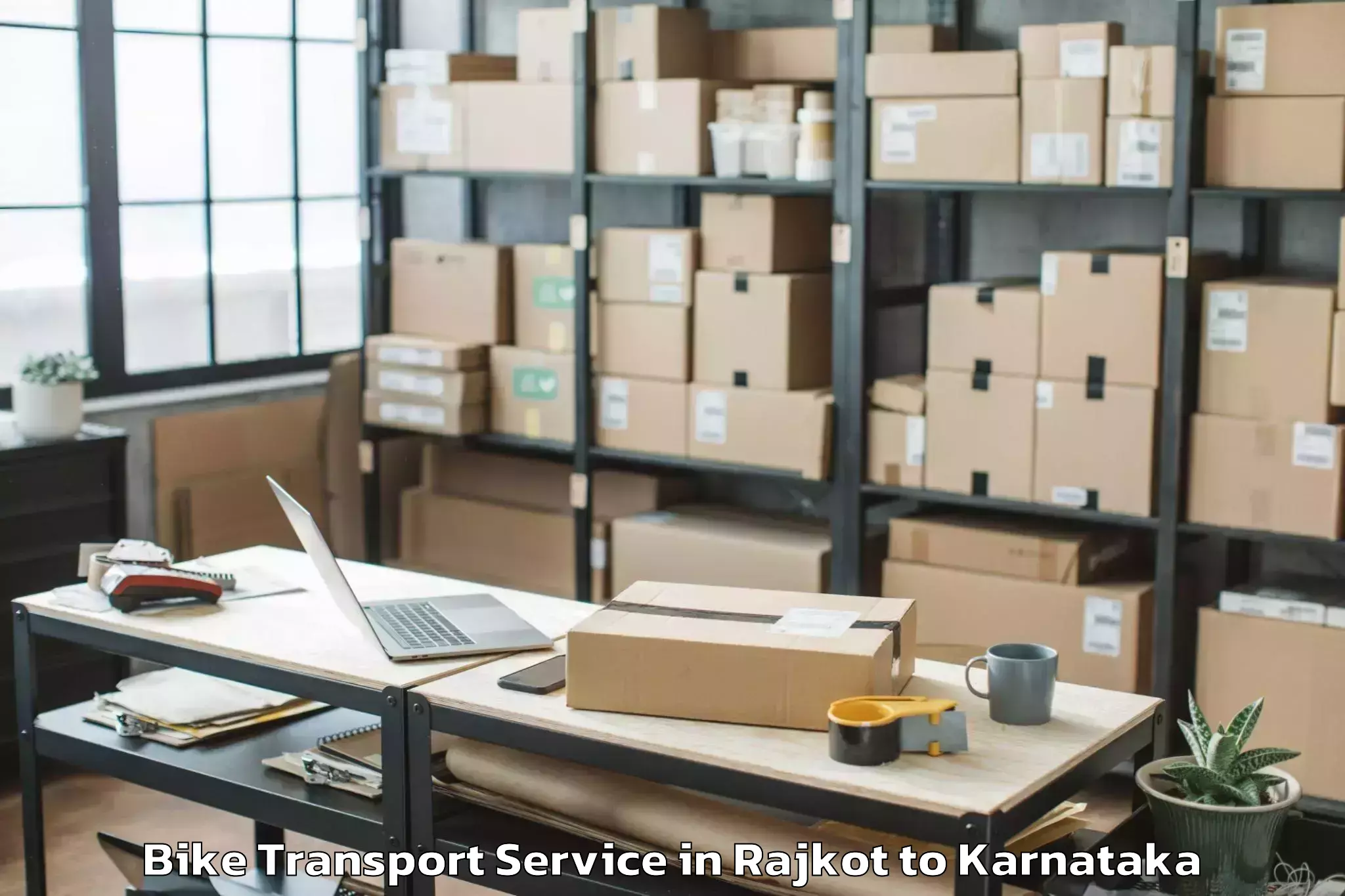 Professional Rajkot to Kushalnagar Bike Transport